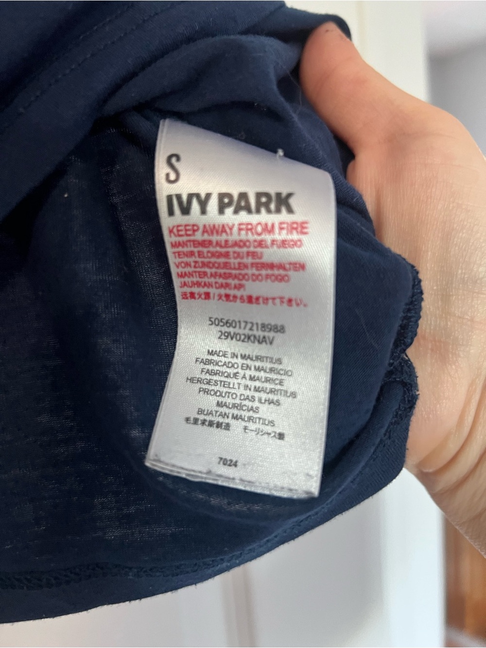 IVY PARK Navy Logo Muscle Tank - Picture 4 of 5